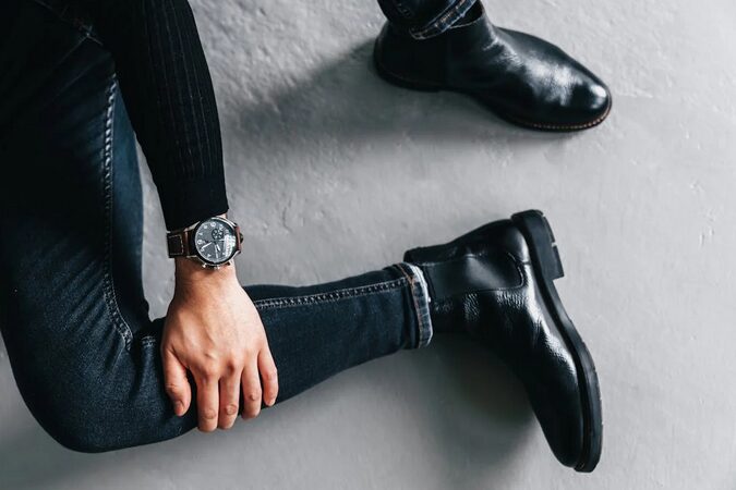 watch and shoes